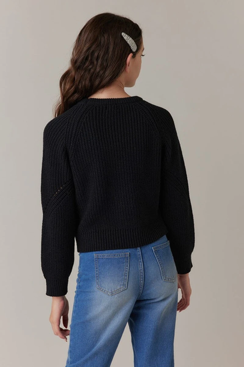Hello Franki Variegated Stitch Sweater for girls