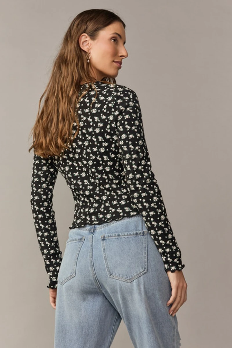 Wilma Floral Rib Top