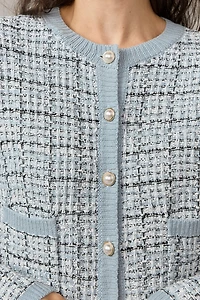 Stella Pearl Button Tweed Cardigan