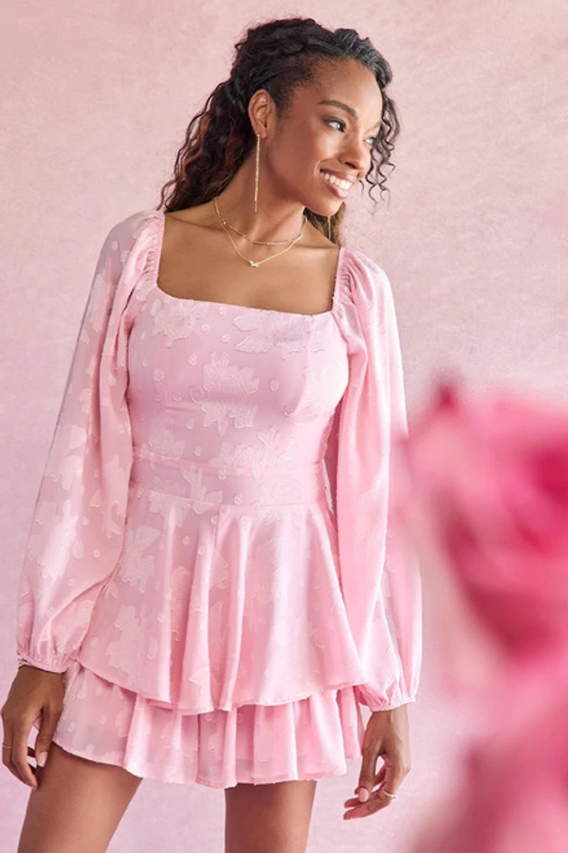 Annie Jacquard Bow Back Romper