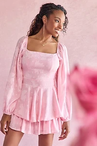 Annie Jacquard Bow Back Romper