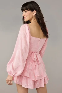 Annie Jacquard Bow Back Romper