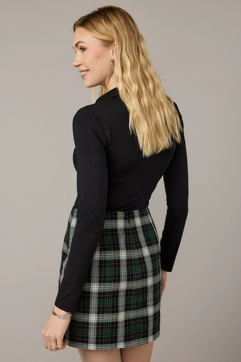 yummi by francesca's V Neck Polo Bodysuit