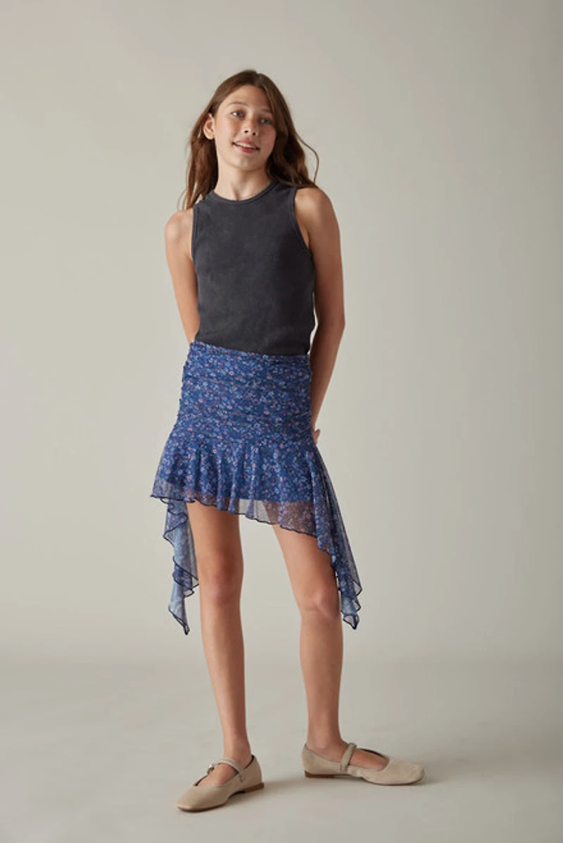 Hello Franki Aysemmetrical Ruffle Skirt for Girls