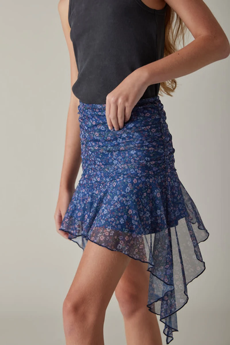 Hello Franki Aysemmetrical Ruffle Skirt for Girls