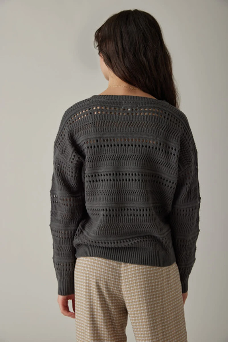 Hello Franki Open Knit Sweater for Girls