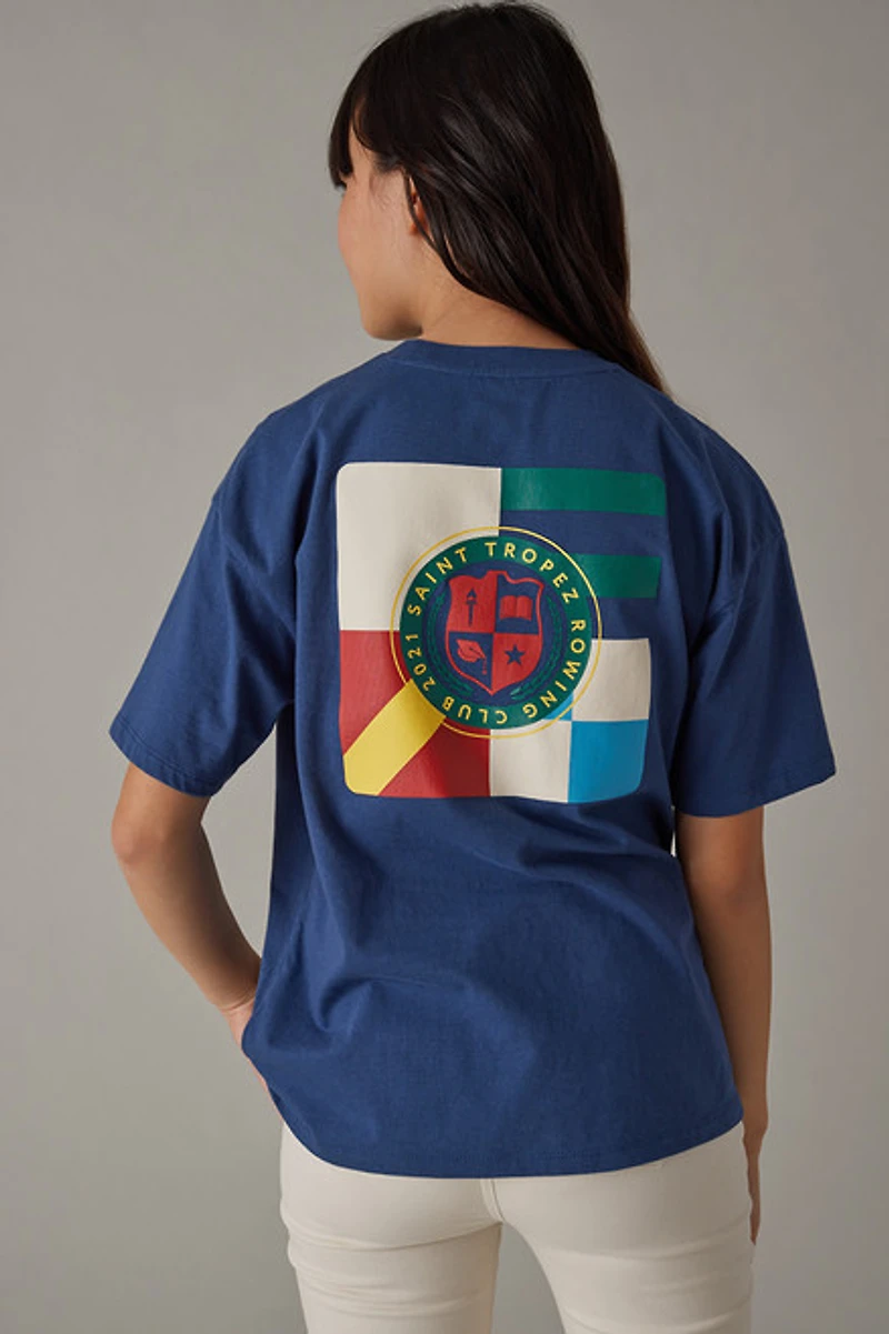 Hello Franki Rowing Oversized Graphic Tee for Girls