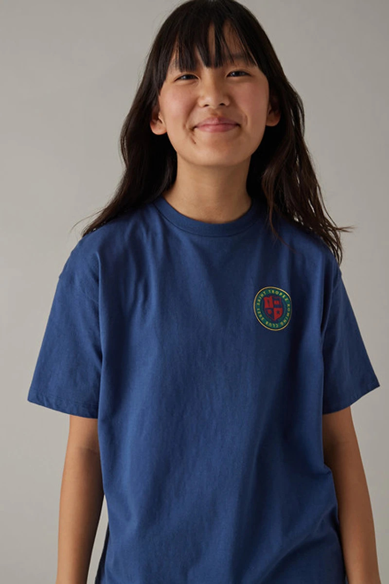 Hello Franki Rowing Oversized Graphic Tee for Girls
