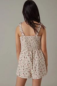 Hello Franki Katherine Smocked Sleeveless Romper for girls