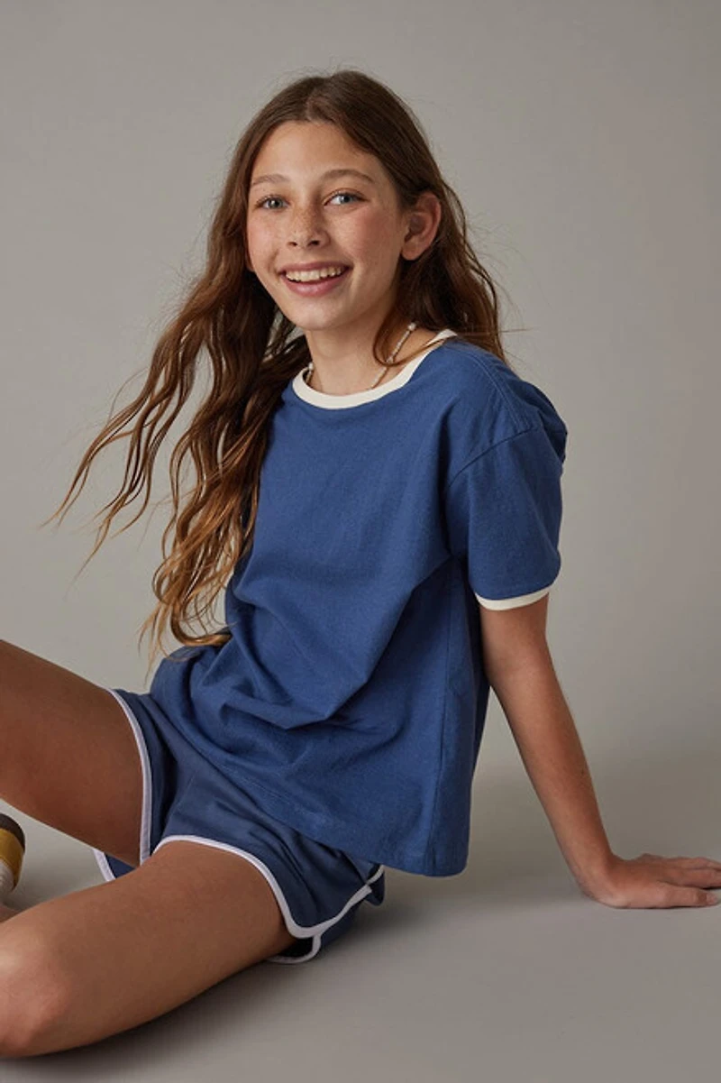 Hello Franki Short Sleeve Ringer T-Shirt for girls