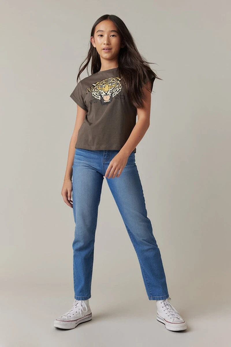 Hello Franki Tiger Graphic Tee for girls