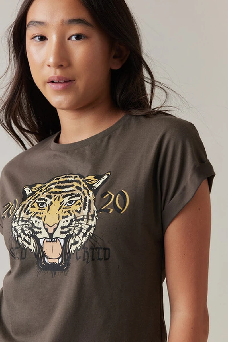 Hello Franki Tiger Graphic Tee for girls