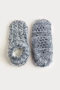 Hello Franki Fleece Lined Cable Socks for girls