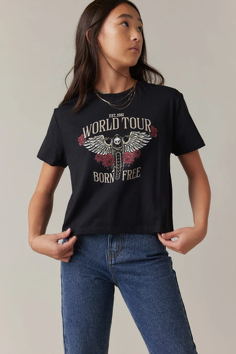 Hello Franki World Tour Graphic Tee for girls