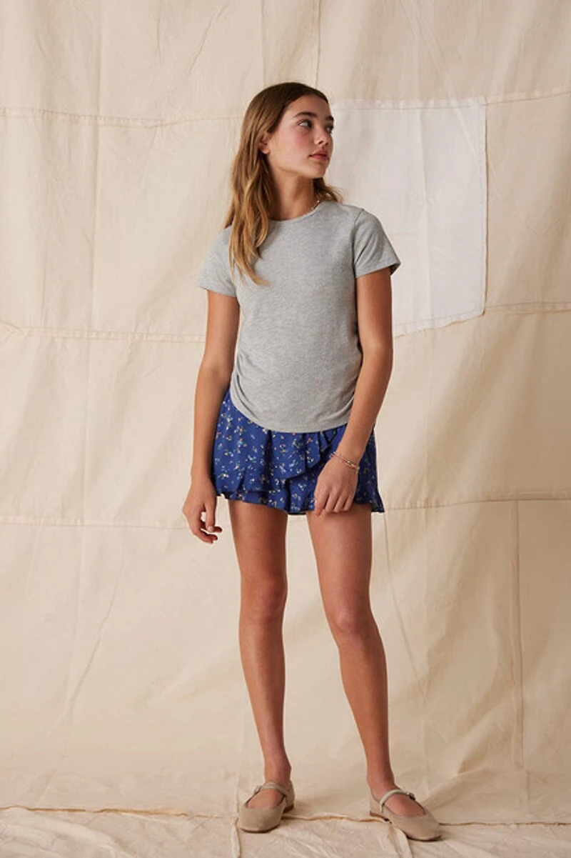 Hello Franki Short Sleeve Cinched Side T-Shirt for girls
