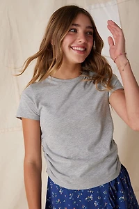 Hello Franki Short Sleeve Cinched Side T-Shirt for girls