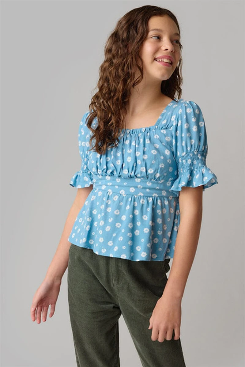 Hello Franki Emma Empire Floral Top for girls
