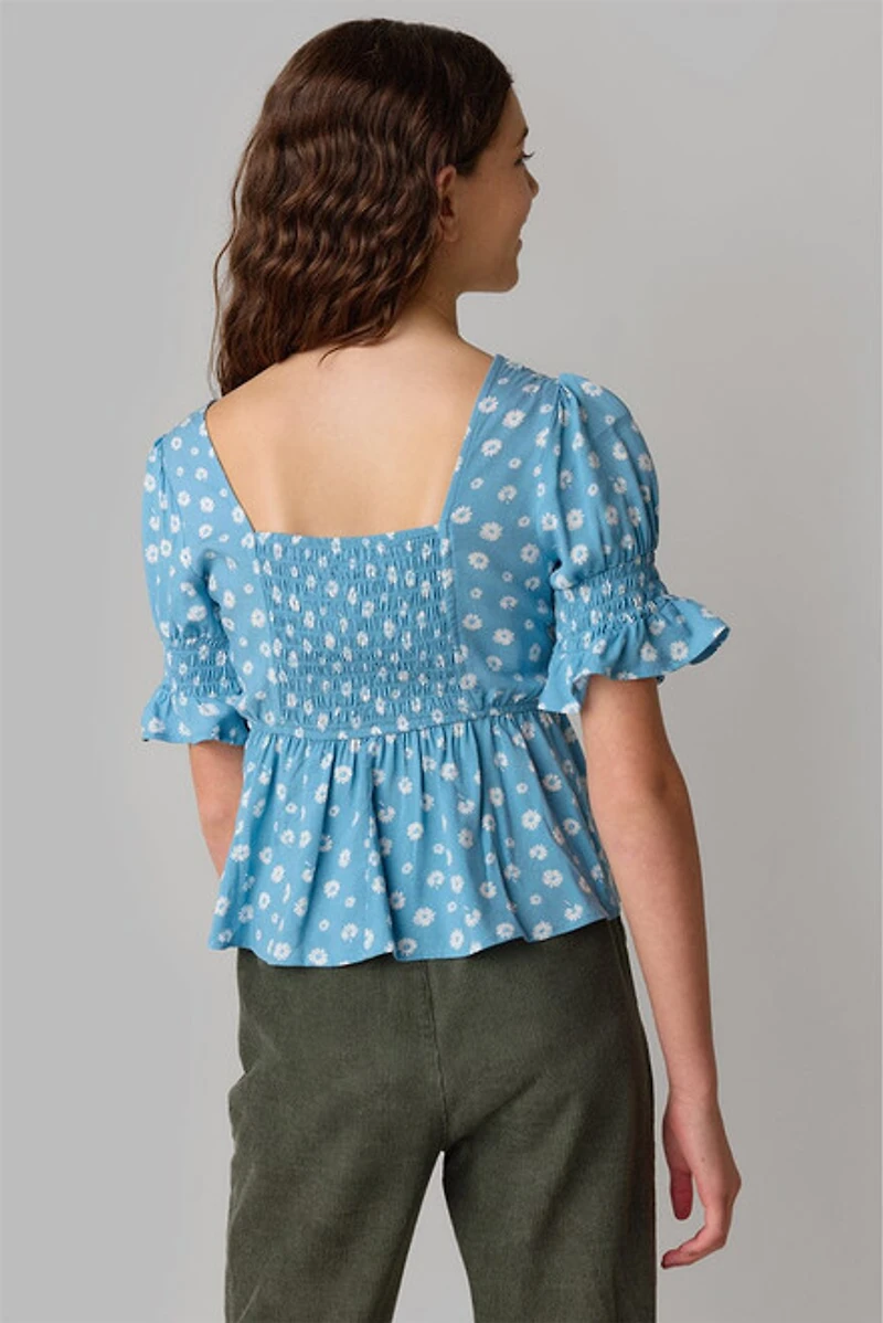 Hello Franki Emma Empire Floral Top for girls