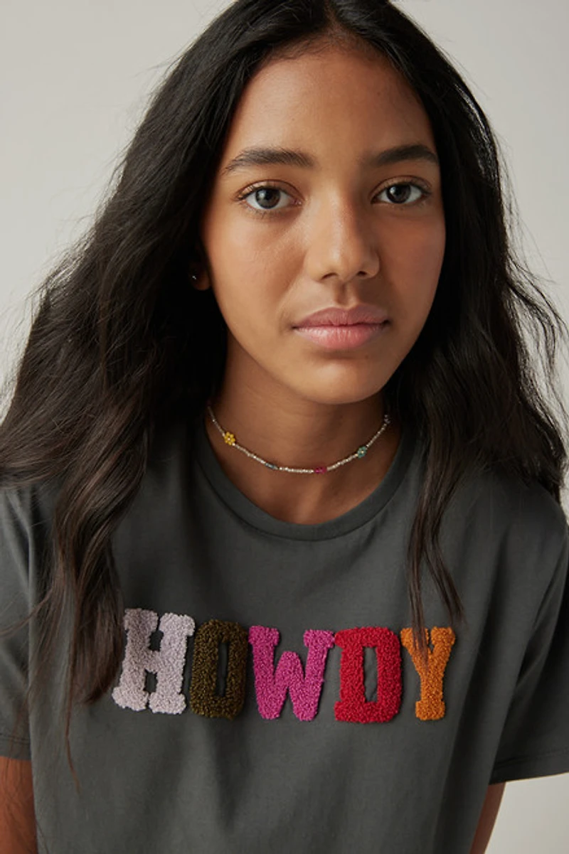 Hello Franki Fuzzy Howdy Tee for girls
