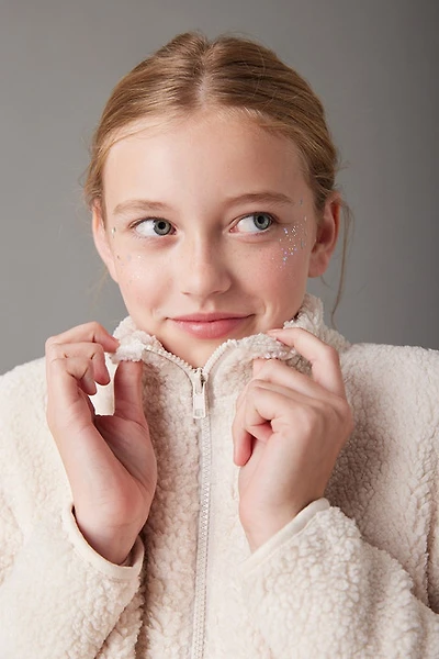Hello Franki Sherpa Zip Front Jacket for girls