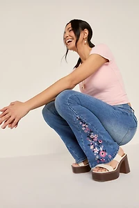 Chelsie Embroidered Flare Jeans