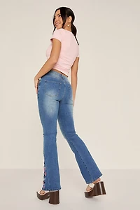 Chelsie Embroidered Flare Jeans