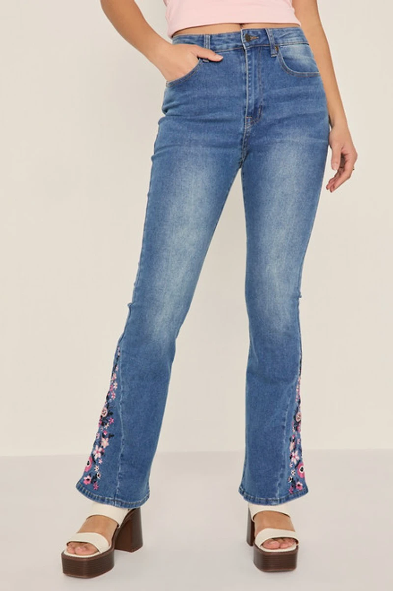 Chelsie Embroidered Flare Jeans