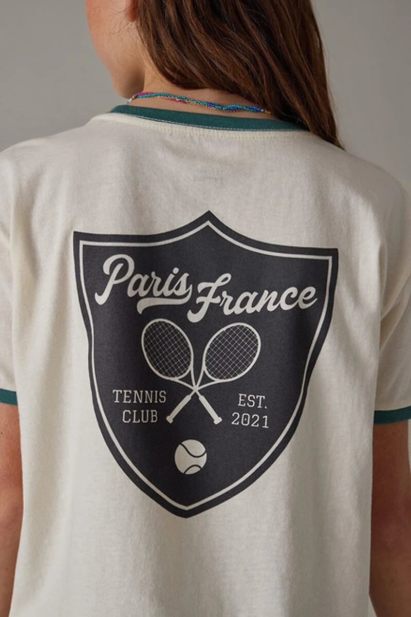 Hello Franki Tennis Short Sleeve Ringer T-Shirt for girls