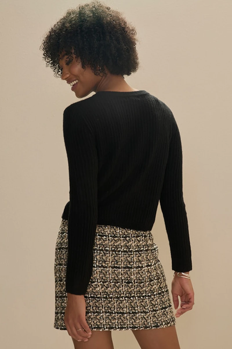 Jasmine Long Sleeve Ribbed Pullover Sweater