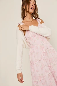 Ally Croppped Rib-Knit Cardigan