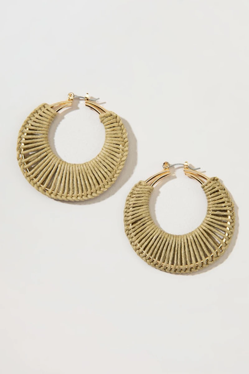 Lillian Woven Rope Large Hoop Earrings