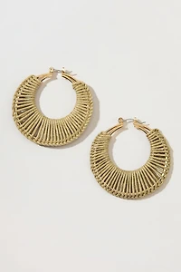 Lillian Woven Rope Large Hoop Earrings