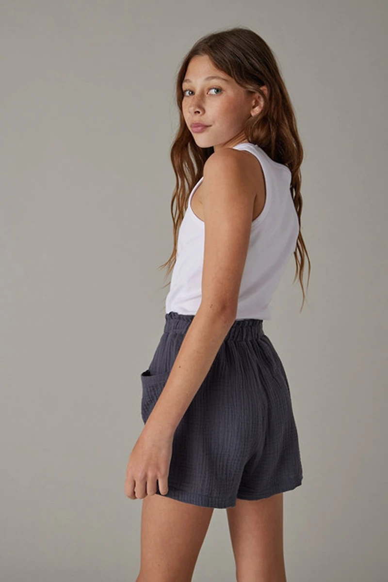 Hello Franki Paperbag Gauze Short for girls