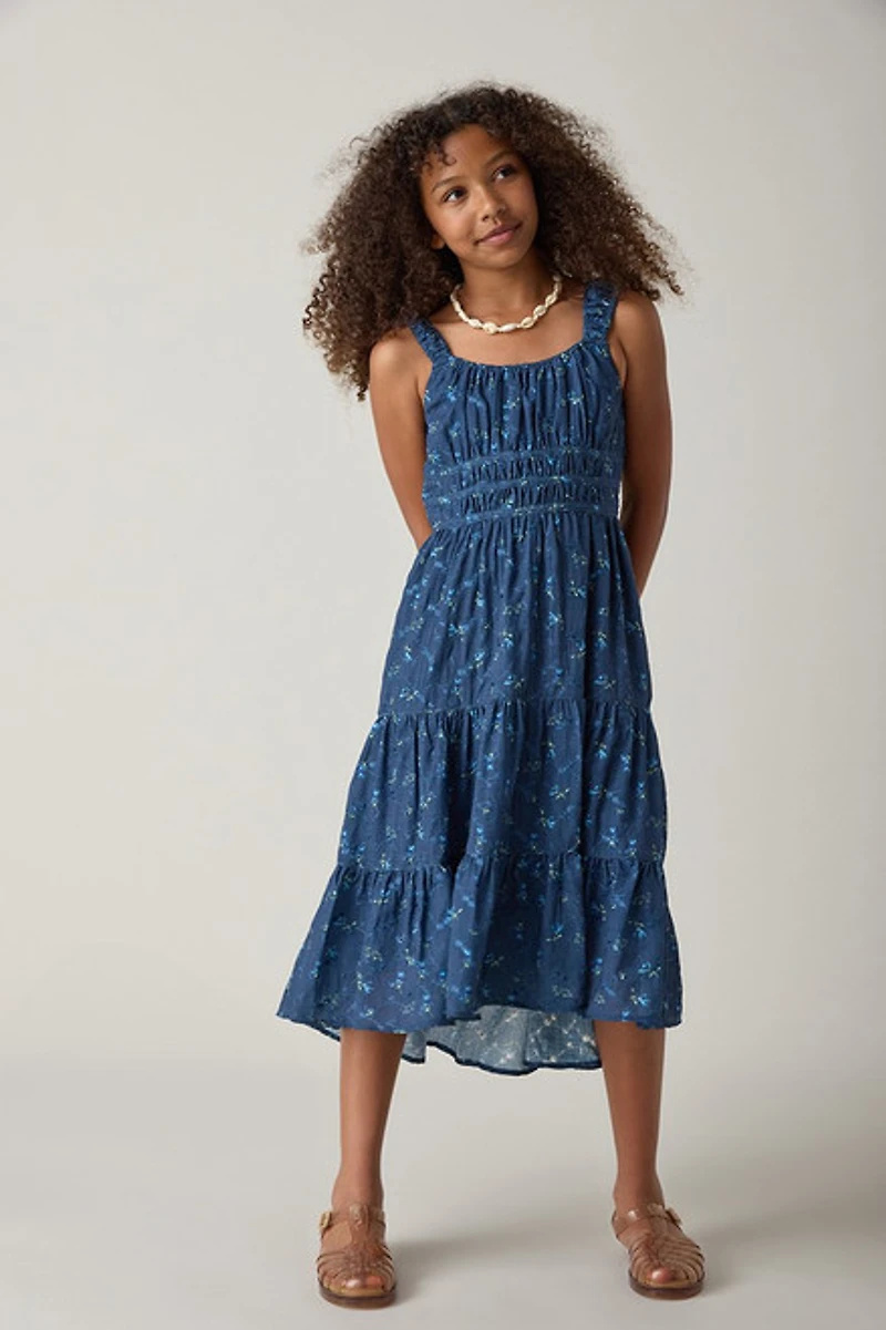 Hello Franki Floral Empire Waist Midi Dress for girls