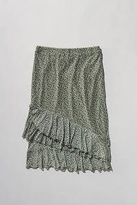 Hello Franki Floral Ruffle Midi Skirt for Girls