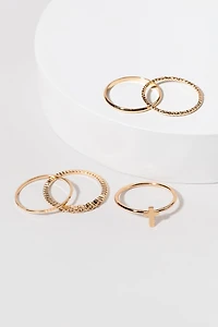 Scarlet Basic Cross Ring Set