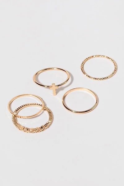 Scarlet Basic Cross Ring Set