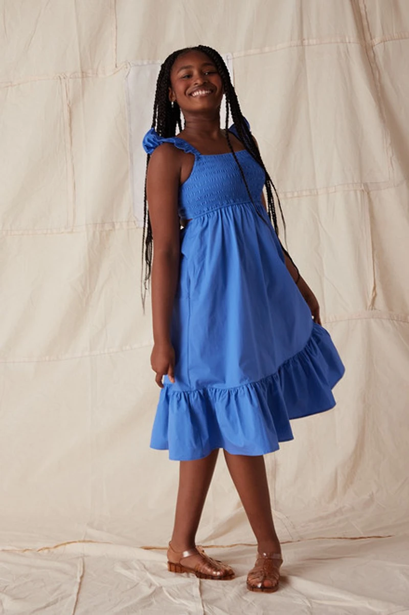 Hello Franki Flutter Sleeve Bar Back Dress for girls