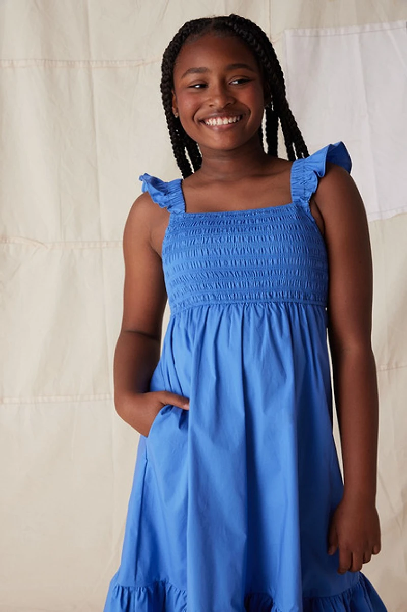 Hello Franki Flutter Sleeve Bar Back Dress for girls