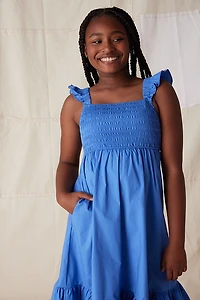 Hello Franki Flutter Sleeve Bar Back Dress for girls