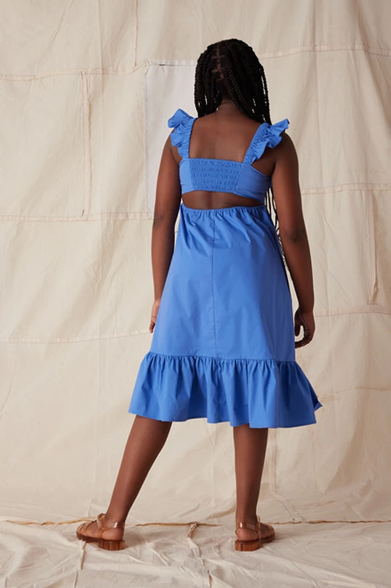 Hello Franki Flutter Sleeve Bar Back Dress for girls