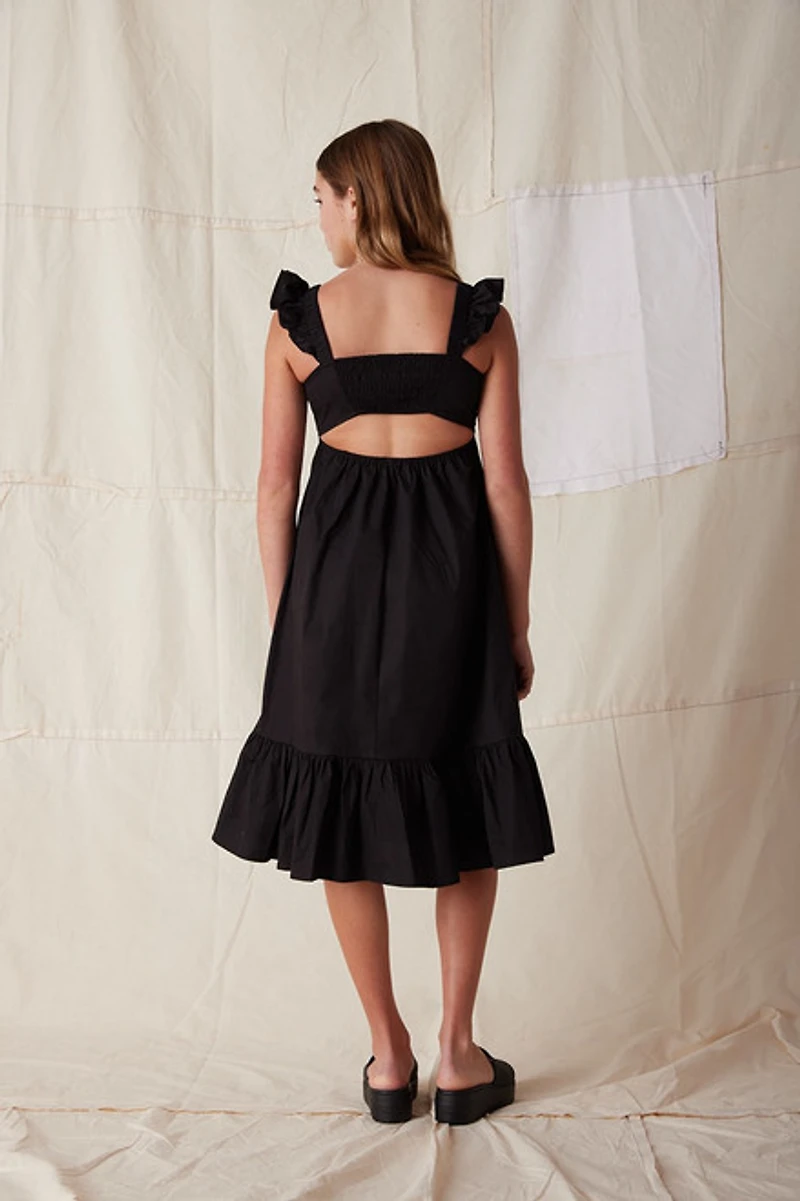 Hello Franki Flutter Sleeve Bar Back Dress for girls