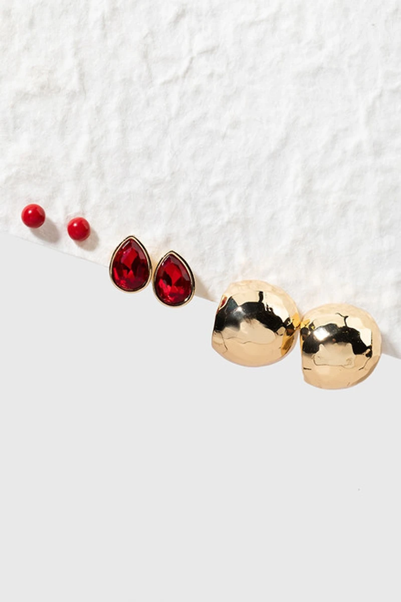 Jane Mixed Style Luxury Stud Earring Set