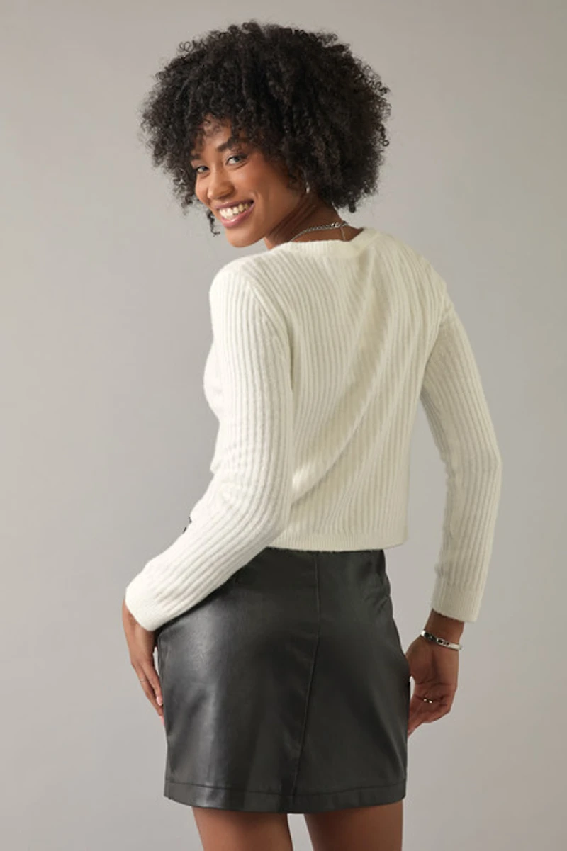 Caitlin Side Buckle Faux Leather Mini Skirt