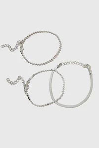 Terrie Snake Coin Stainless Steel Bracelet Set