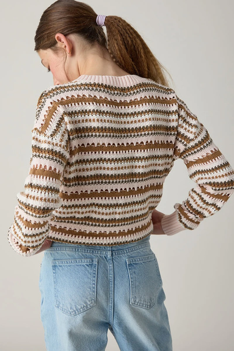 Hello Franki Multi Striped Sweater for Girls