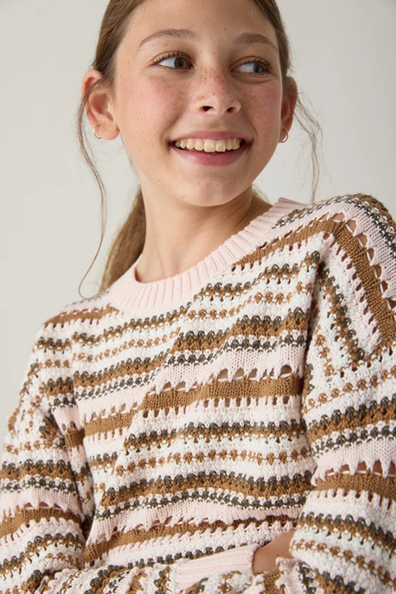 Hello Franki Multi Striped Sweater for Girls