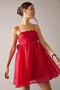 Roxie Bow Back Babydoll Mini Dress
