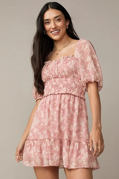 Nina Floral Waisted Emma Mini Dress