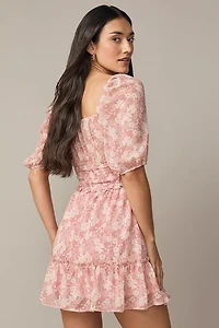 Nina Floral Waisted Emma Mini Dress